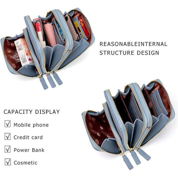 Small Crossbody Cell Phone Purse Women Mini Messenger Shoulder Handbag Wallet - Picture 2 of 6